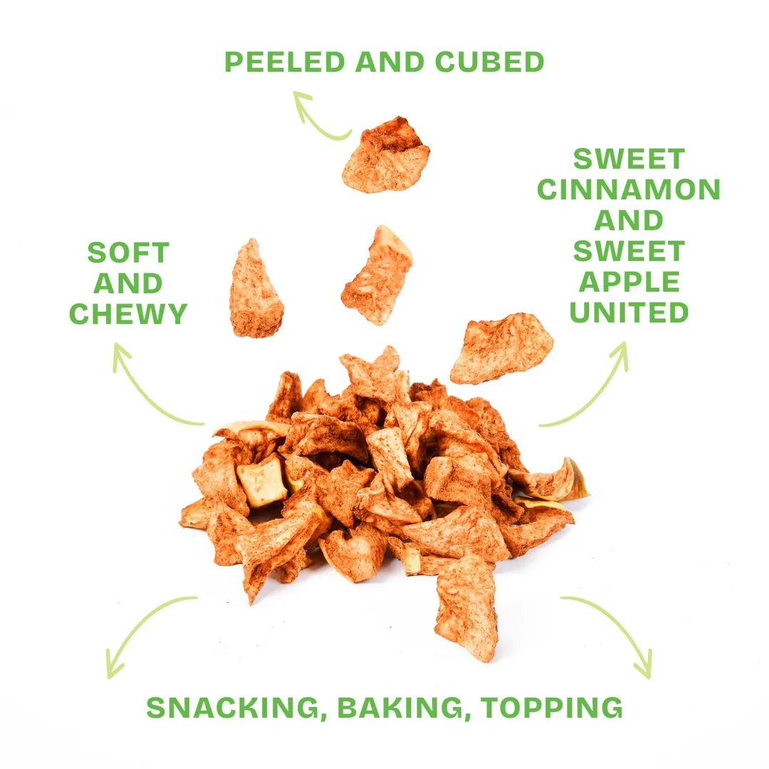 DRIED APPLES WITH CINNAMON - 0.5 OZ - 12 PACK