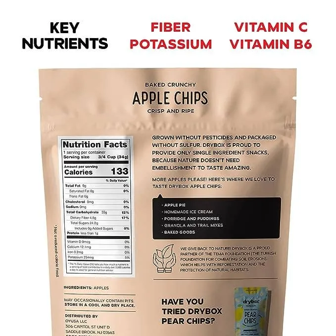 Drybox Apple Chips 1.2oz 12packs