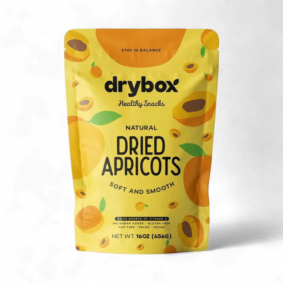 Drybox Dried Apricots 1lb Bulk Size x 3 packs