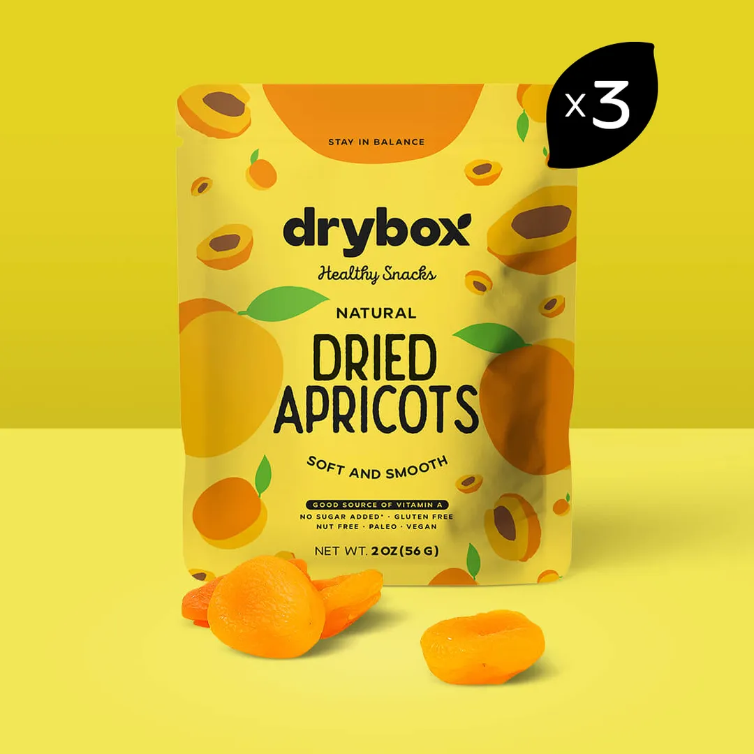 Drybox Dried Apricots 2oz x 12packs Snacks for Office School