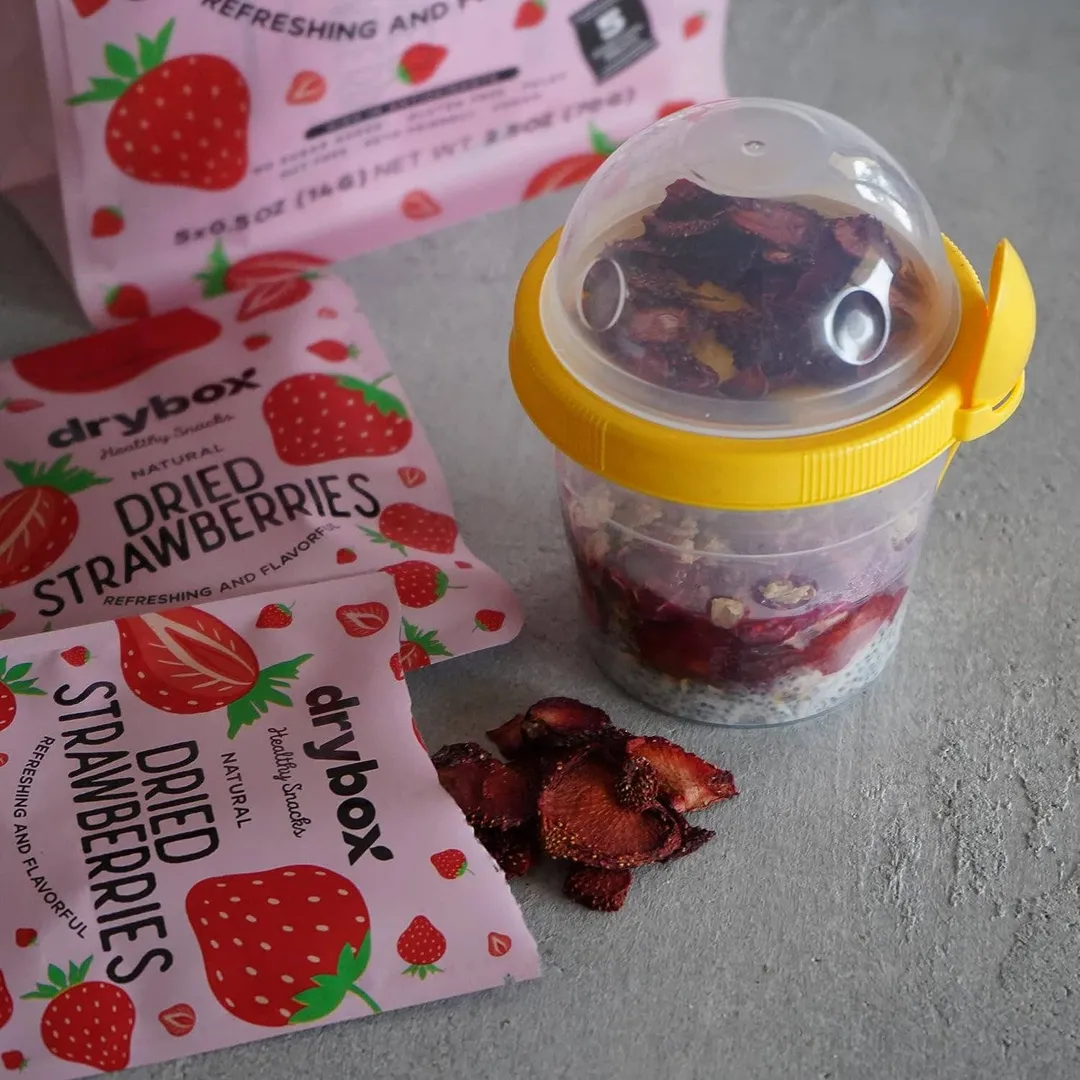 Drybox Dried Strawberries 0.5oz 5 Packs Total 2.5oz
