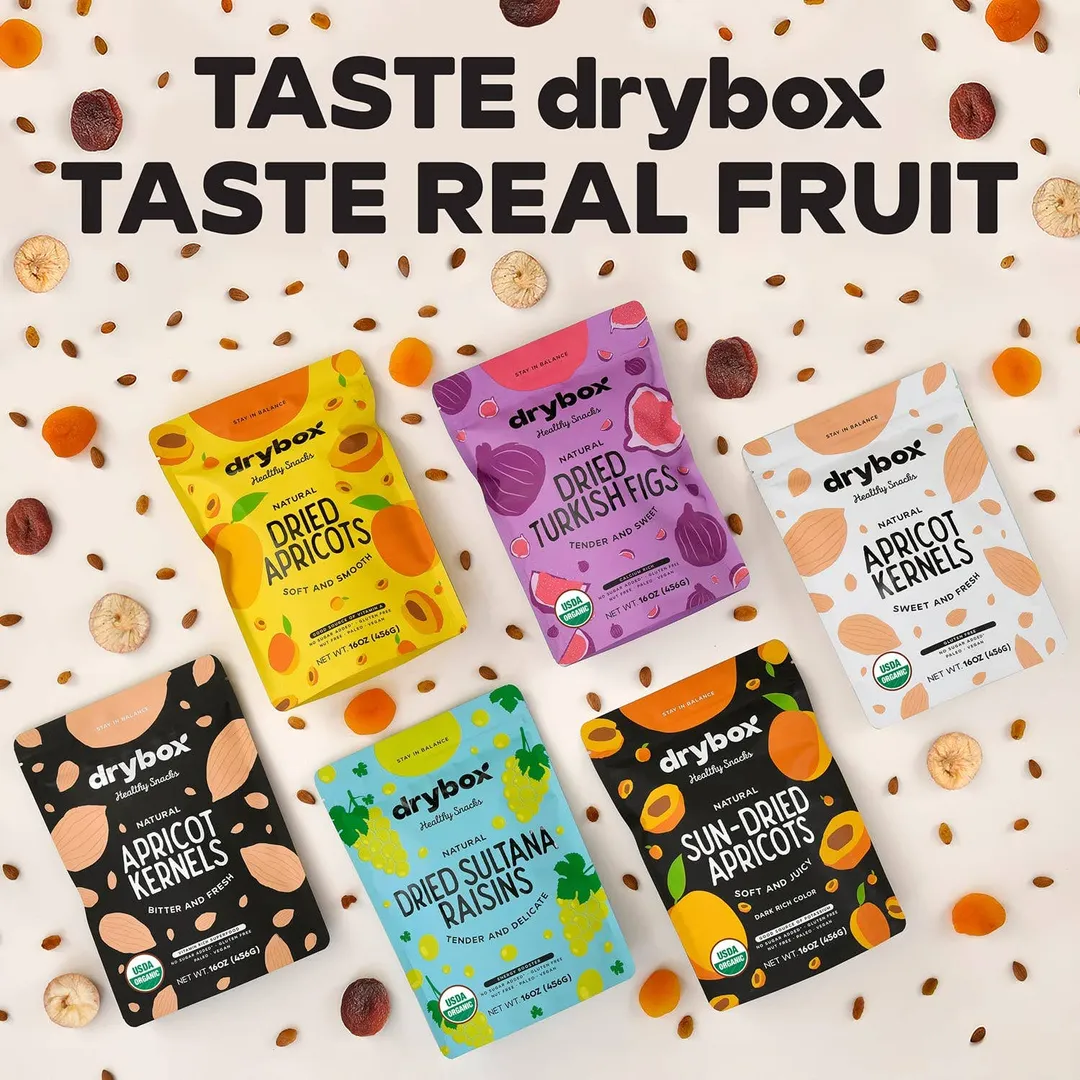 Drybox Dried Turkish Apricots 2oz Portion Packs 5 Packs/BAG