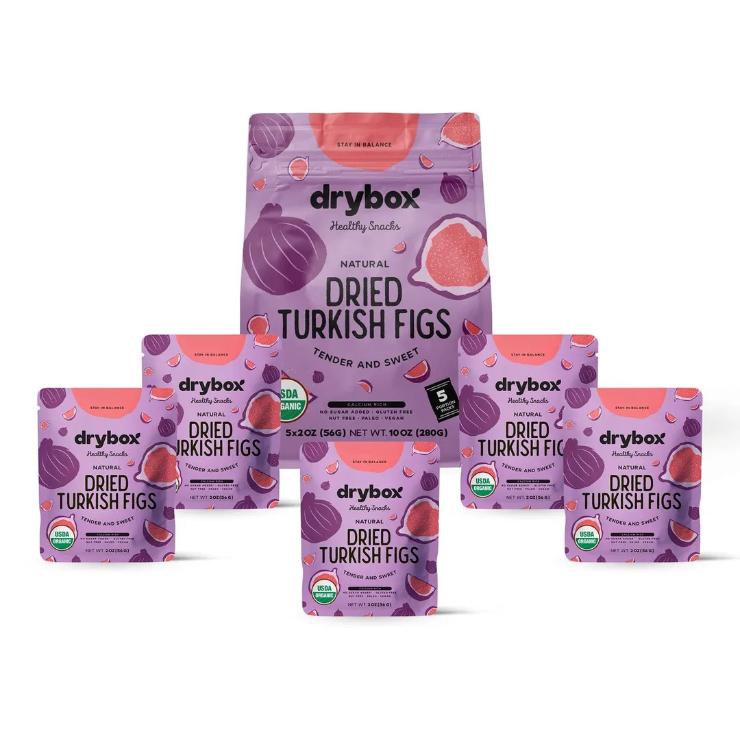 Drybox Organic Dried Turkish Figs 2oz Packs 5 Packs/BAG