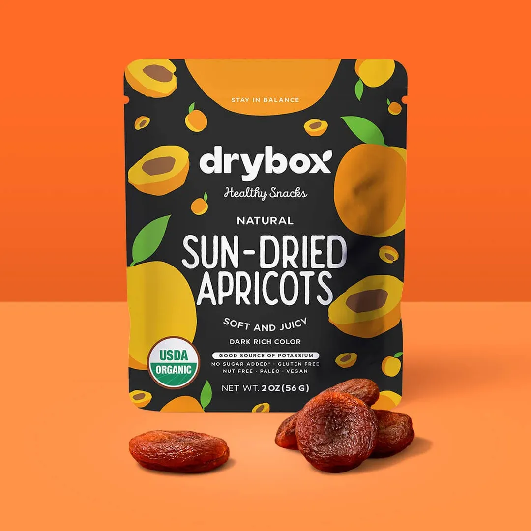 Drybox Organic Unsulfured Dried Turkish Apricots 2oz x12pack variant