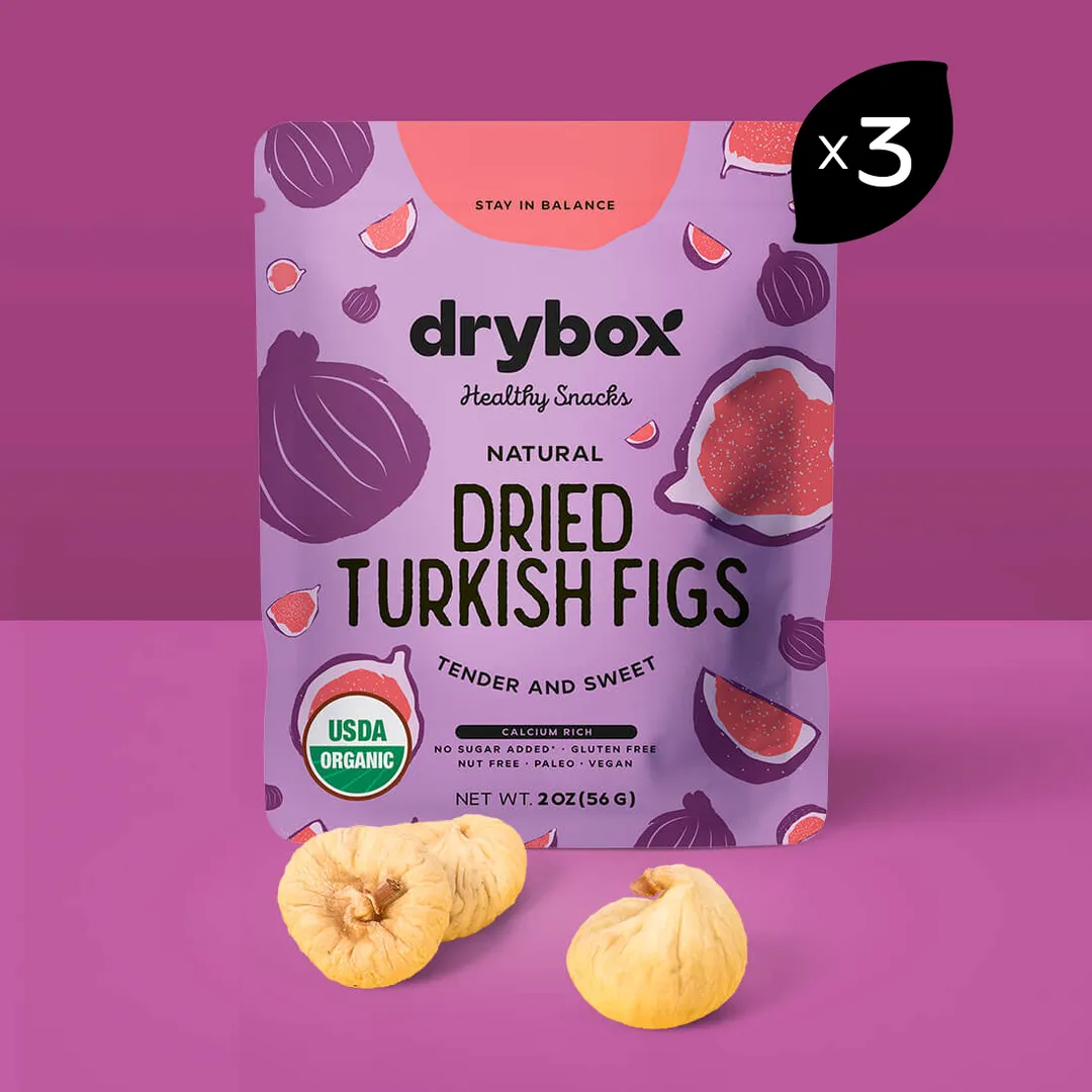 Drybox Organic Unsulfured Premium Dried Figs 2oz x 12packs