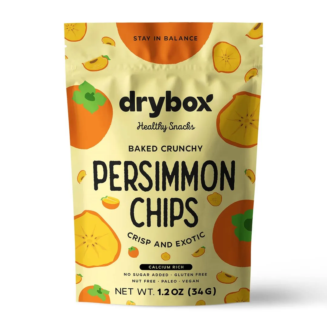 Drybox Persimmon Chips 1.2oz 12packs No Added Sugar