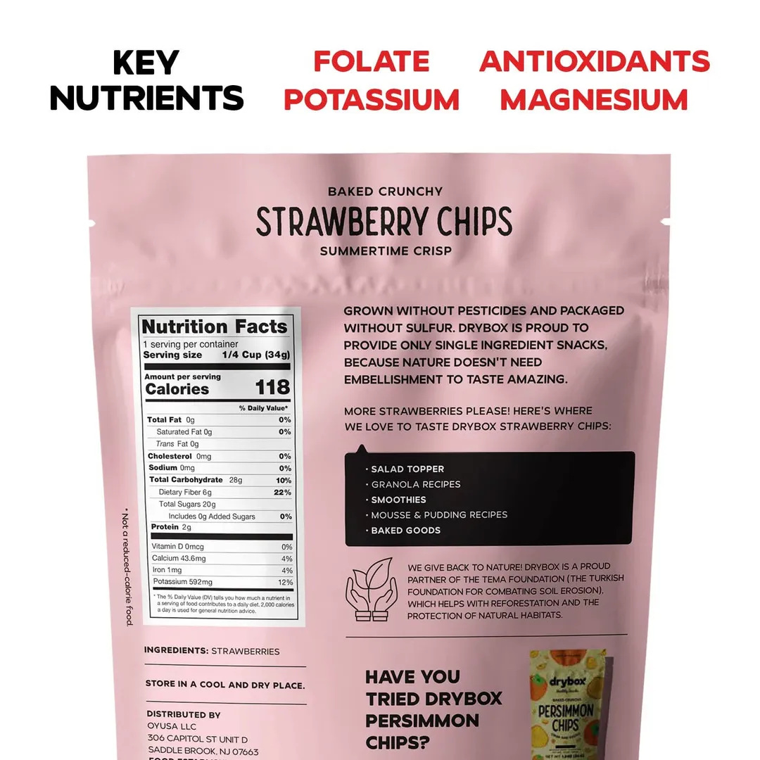Drybox Strawberry Chips 1.2oz x 12packs