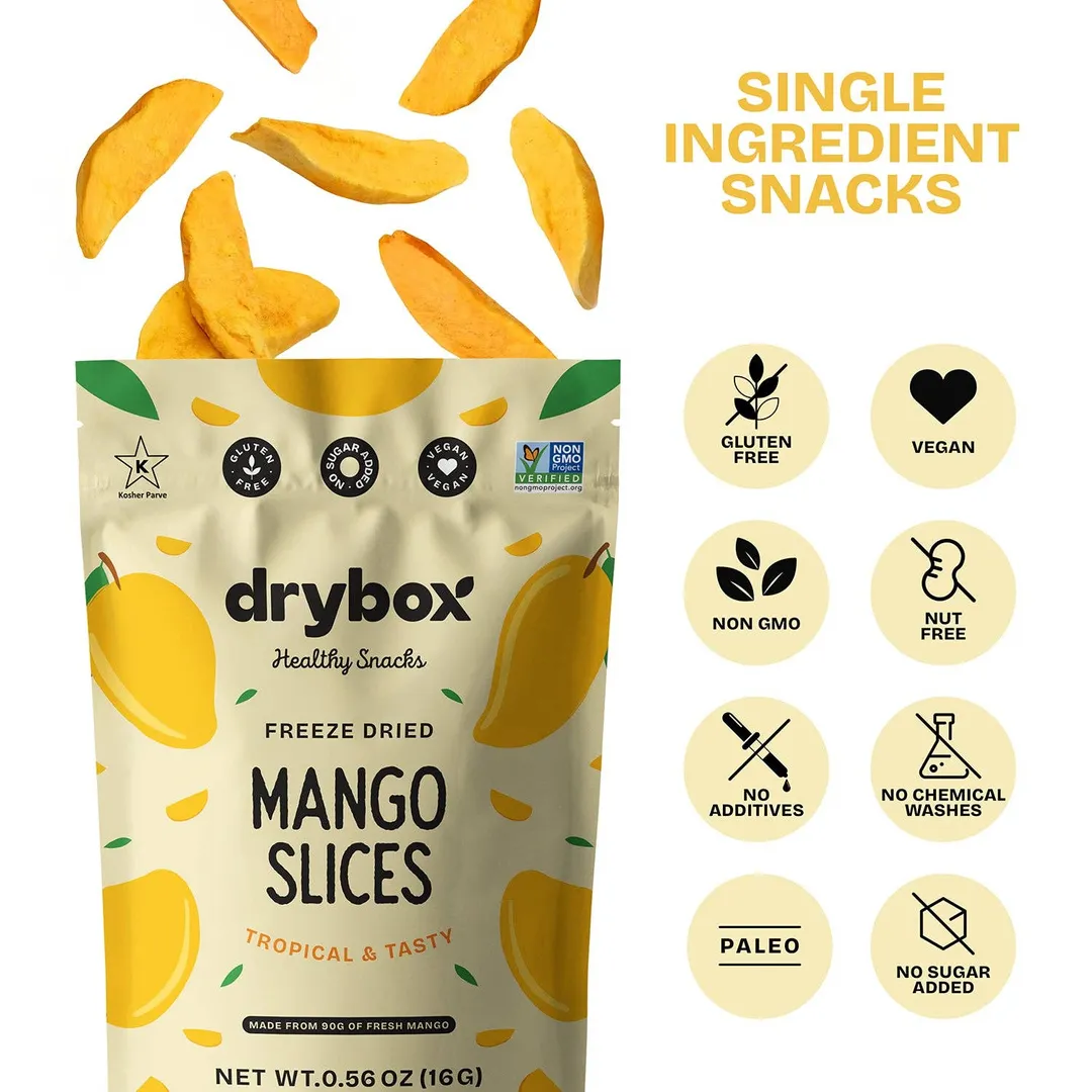 FREEZE DRIED MANGO SLICES - 0.56 OZ - 12 PACK