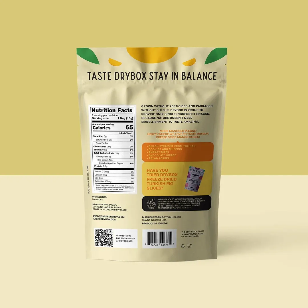 FREEZE DRIED MANGO SLICES - 0.56 OZ - 12 PACK