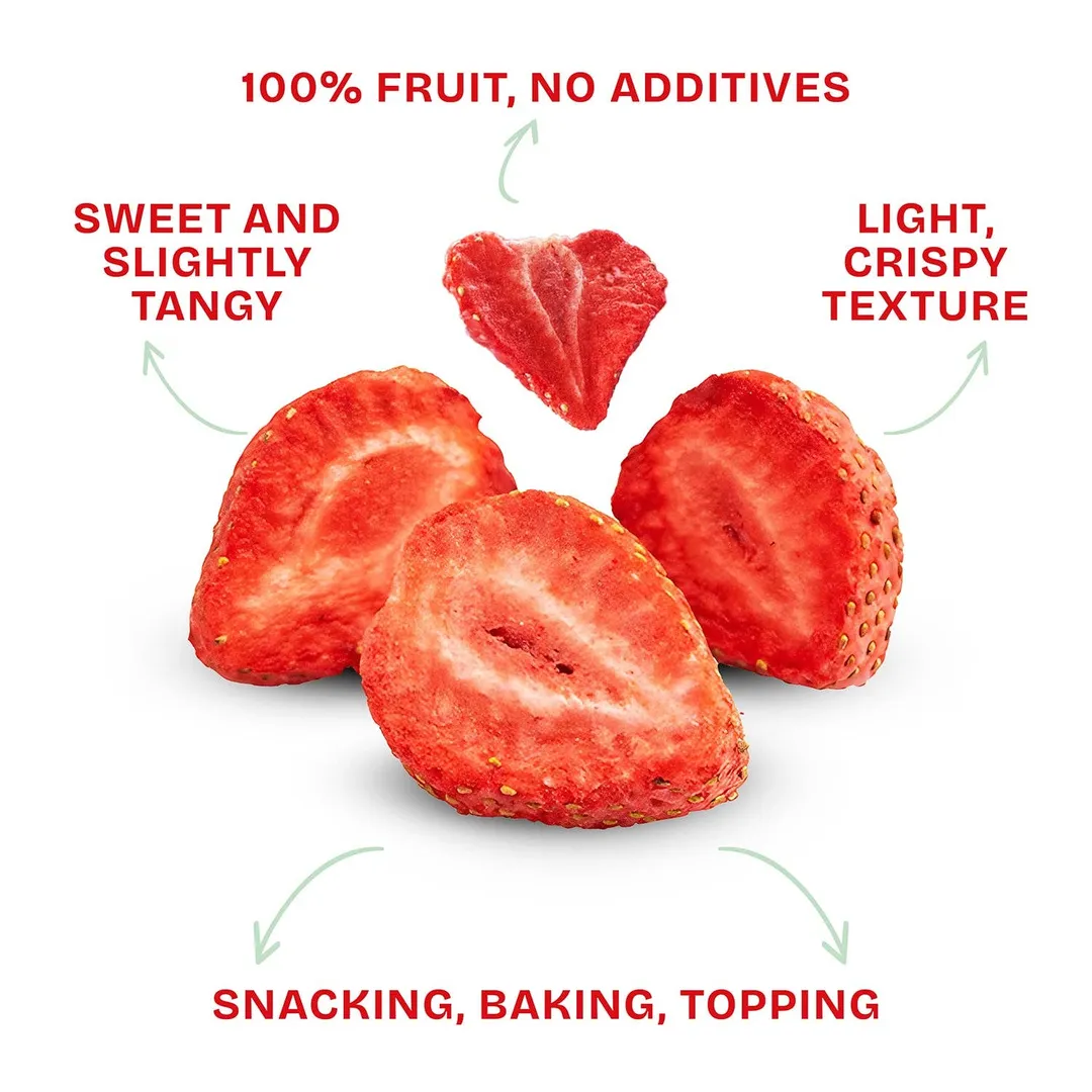 FREEZE DRIED STRAWBERRY SLICES - 0.56 OZ - 12 PACK