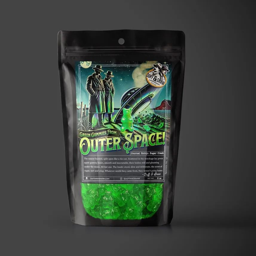 Green Apple Alien Gummies