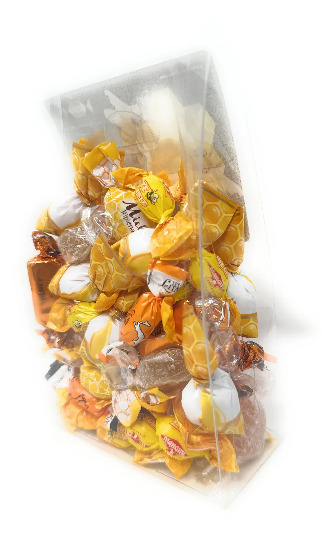 European Honey Flavored Candy Mix 10oz  Clear  Tab Top Box