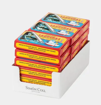 Simon Coll Milk Chocolate Sardines 24g Box