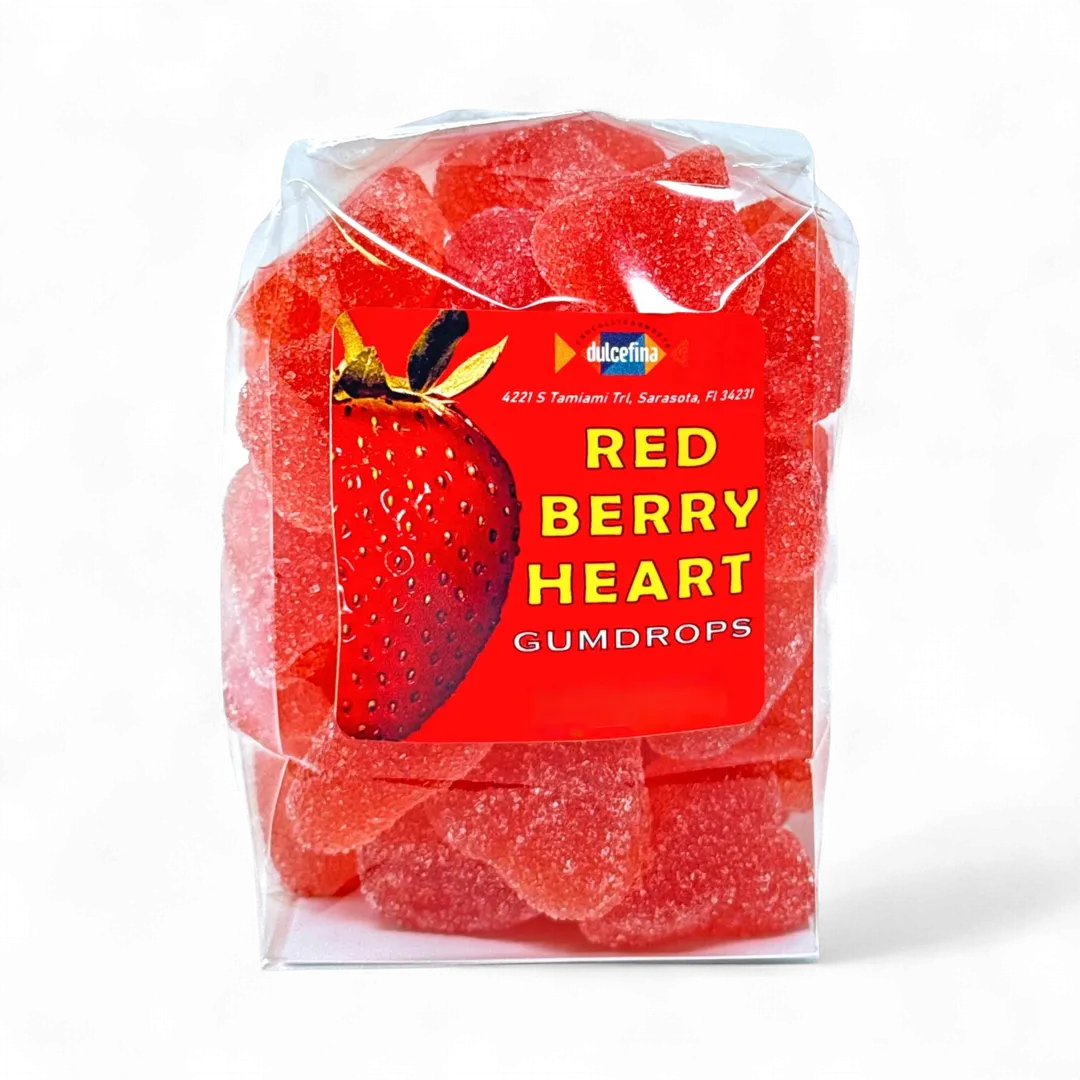 Red Berry Heart Gumdrops 7oz Tub