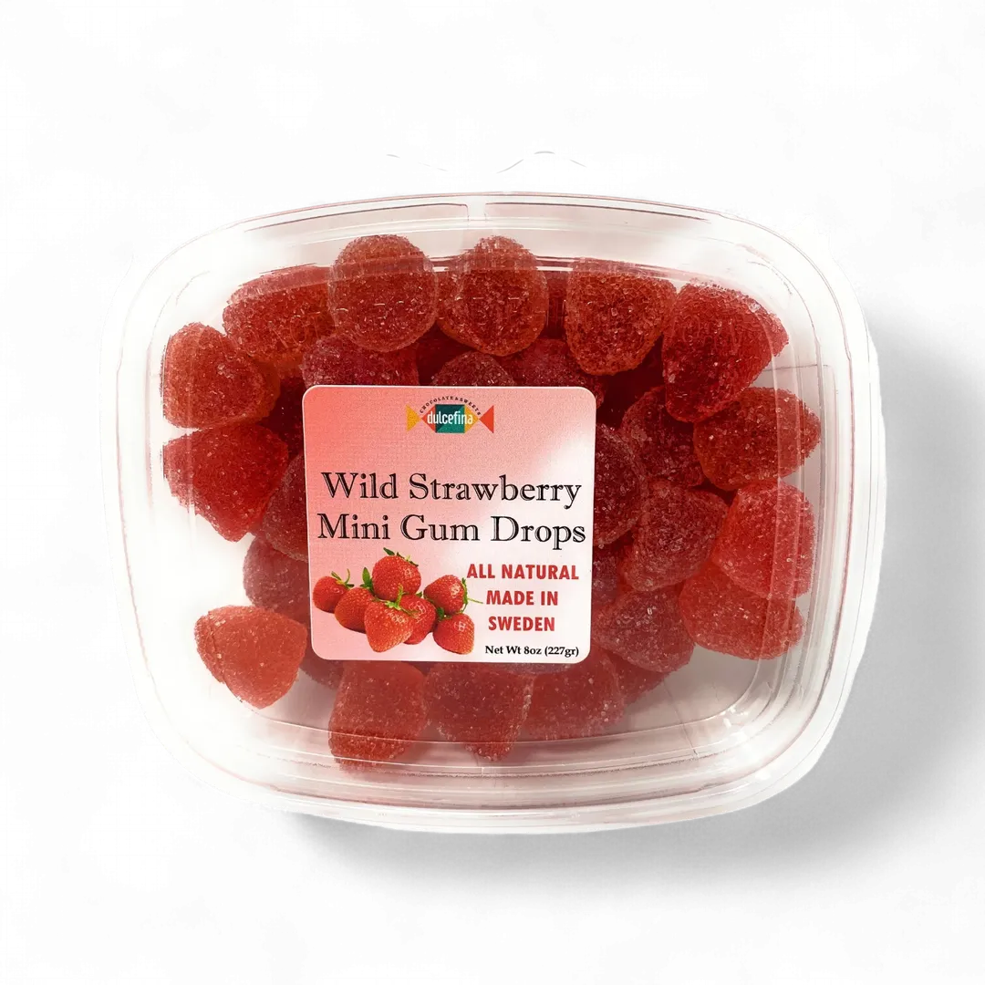 Swedish Strawberry Mini Gumdrops 7oz Tub