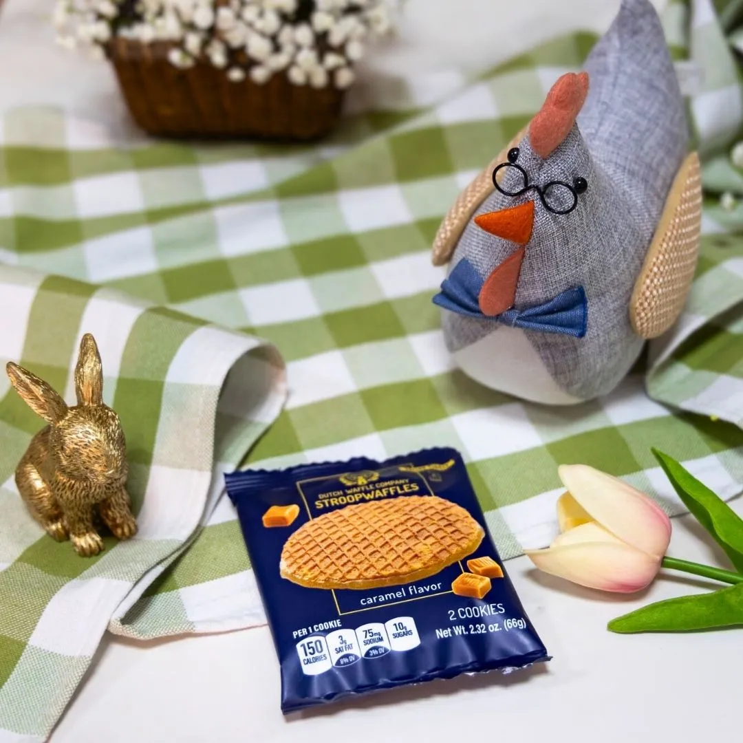 Classic Caramel Stroopwafels – Single-Wrapped (Case of 90)