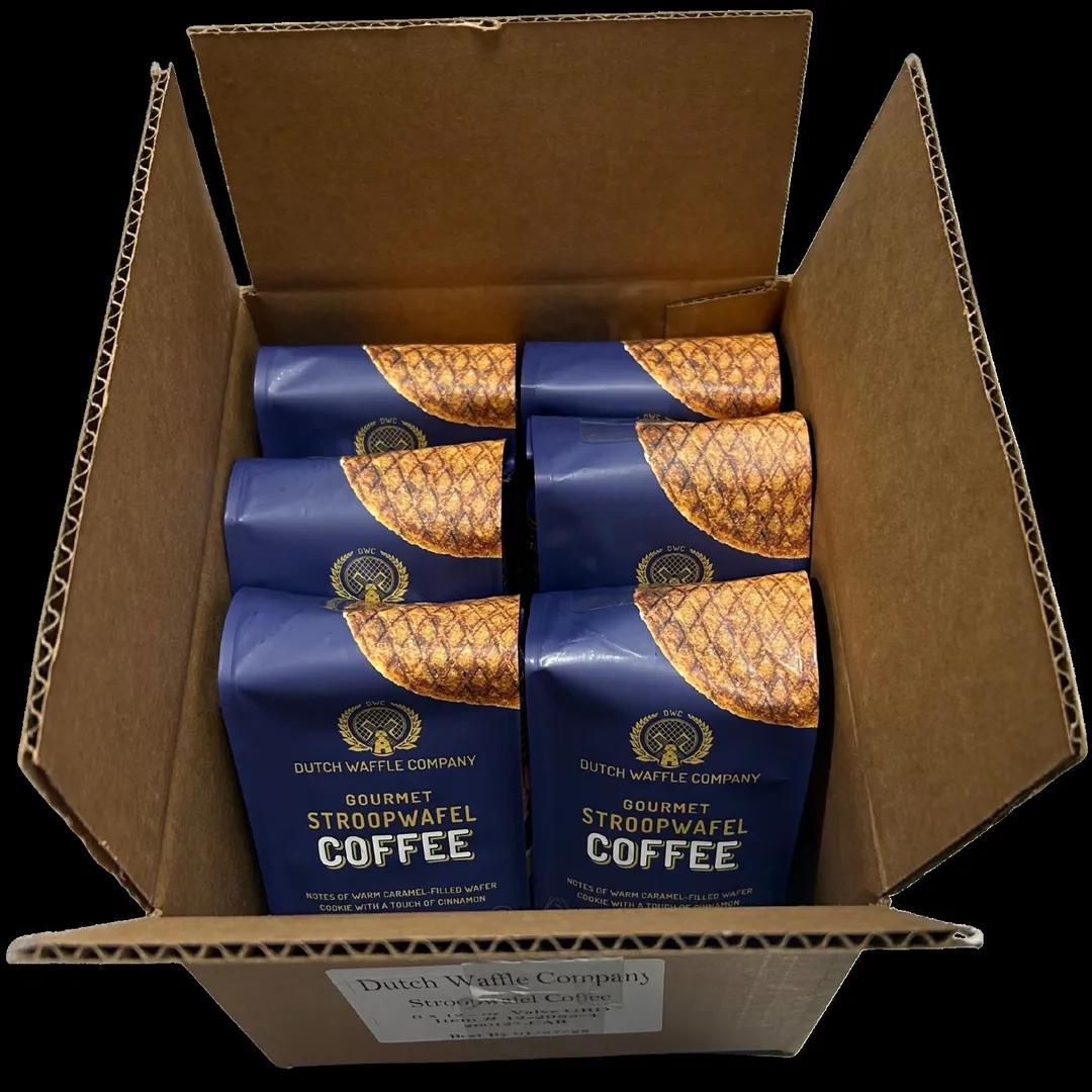 Stroopwafel Coffee – Whole Bean, 12 oz Bag (Case of 6)