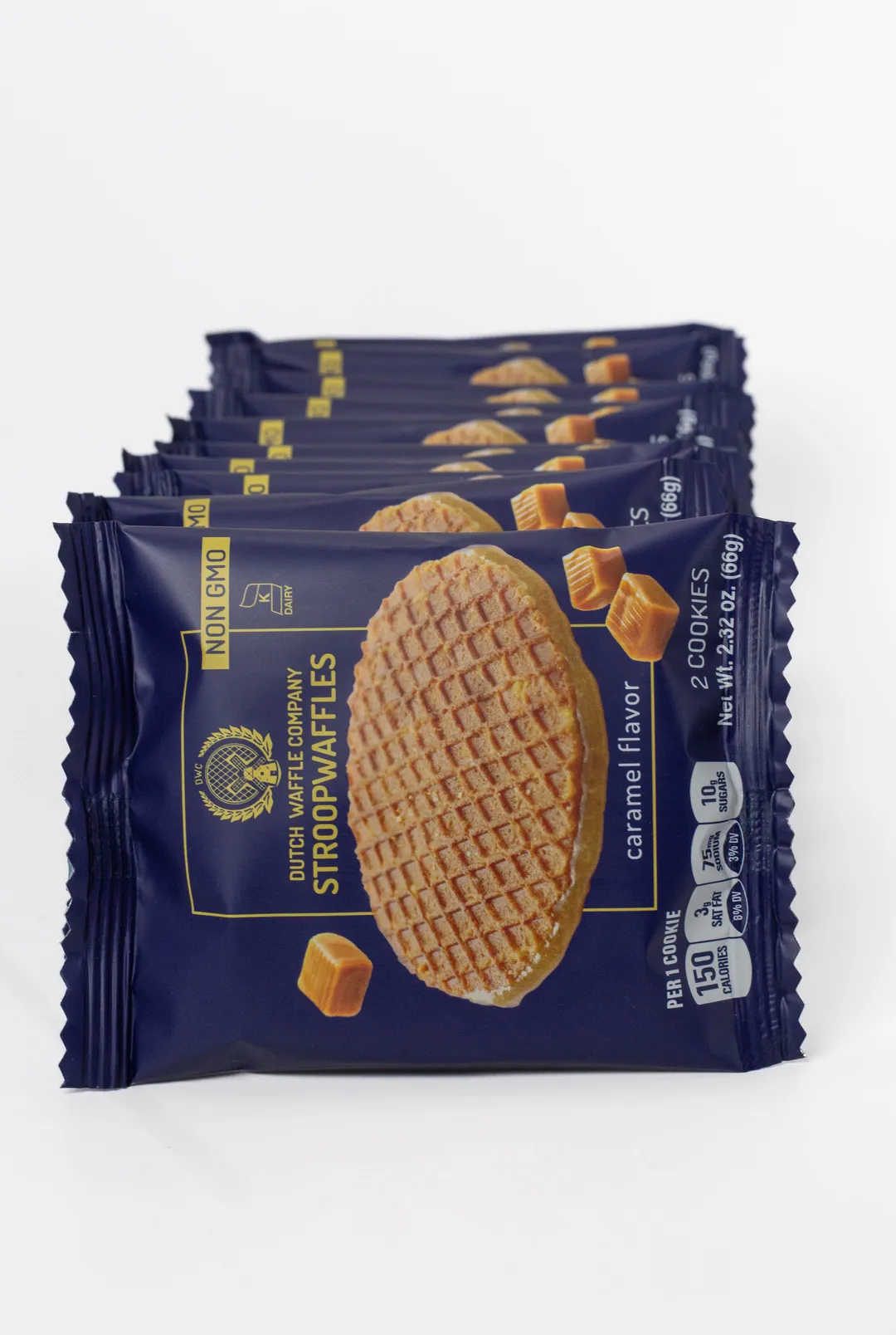 Classic Caramel Stroopwafels – 2-Pack Sleeve (Case of 45)