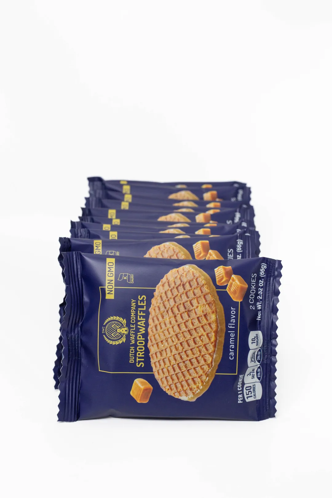 Classic Caramel Stroopwafels – 2-Pack Sleeve (Case of 45)