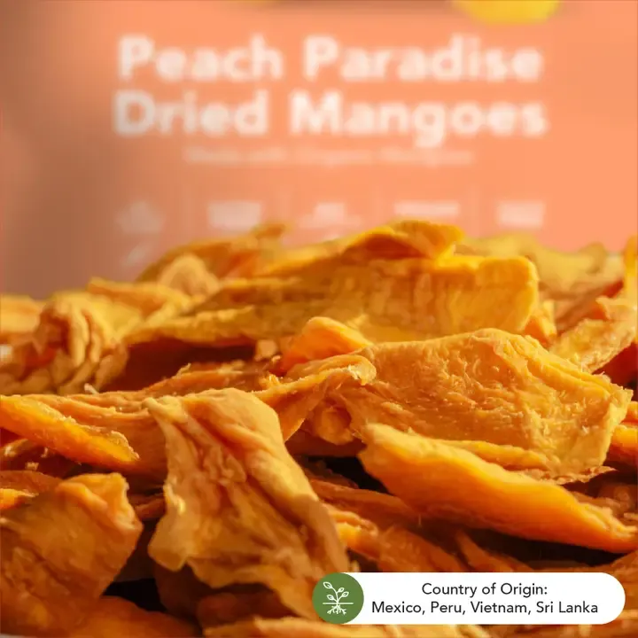 Earthside Farms Peach Paradise Dried Organic Mangoes, 1.23oz- 8 pack