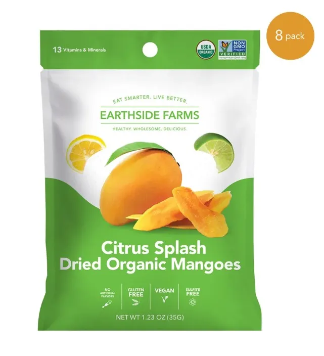 Earthside Farms Citrus Splash Dried Organic Mangoes, 1.23oz variant