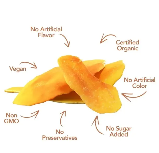 Earthside Farms Peach Paradise Dried Organic Mangoes, 2.8oz - 6 pack