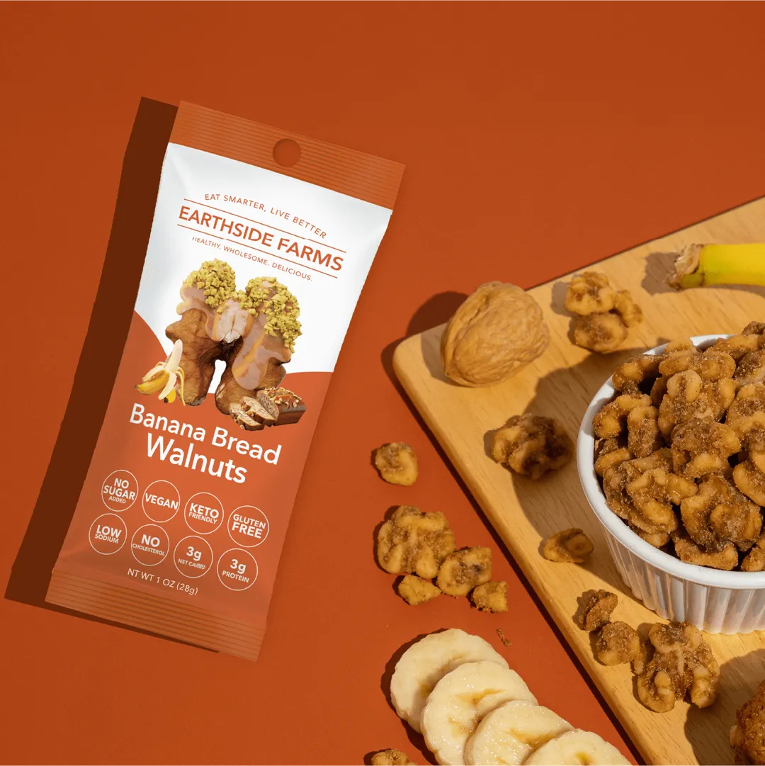 Earthside Farms Banana Bread Walnuts 1 oz