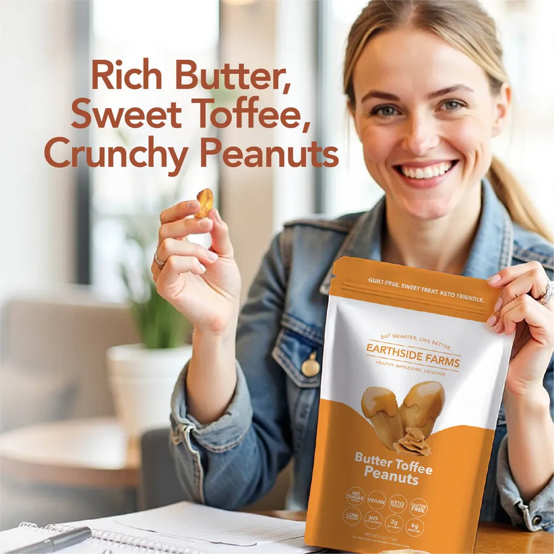 Earthside Farms Butter Toffee Peanuts 4oz