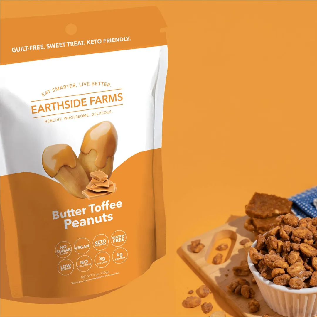 Earthside Farms Butter Toffee Peanuts 4oz