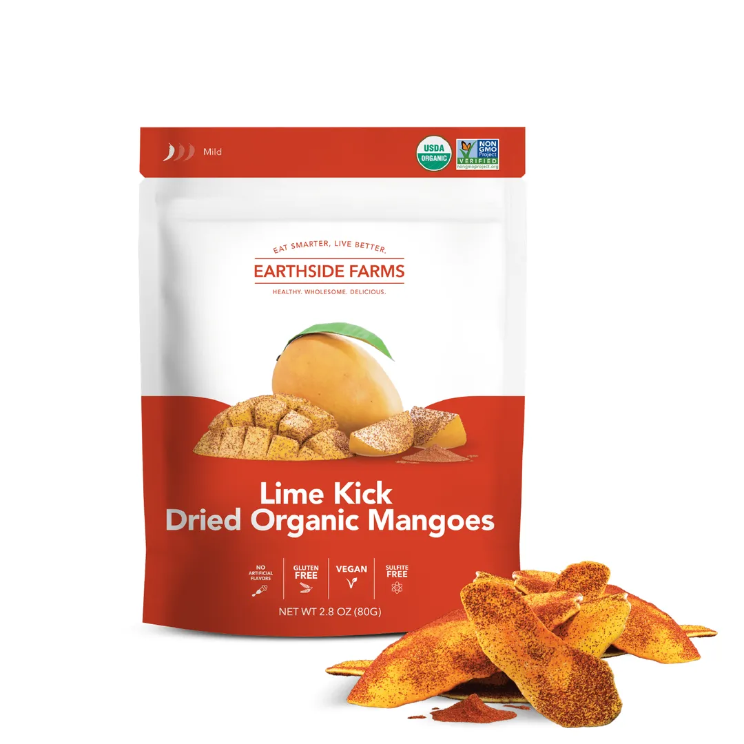 Lime Kick Dried Organic Mangoes 2.8oz - 6 pack