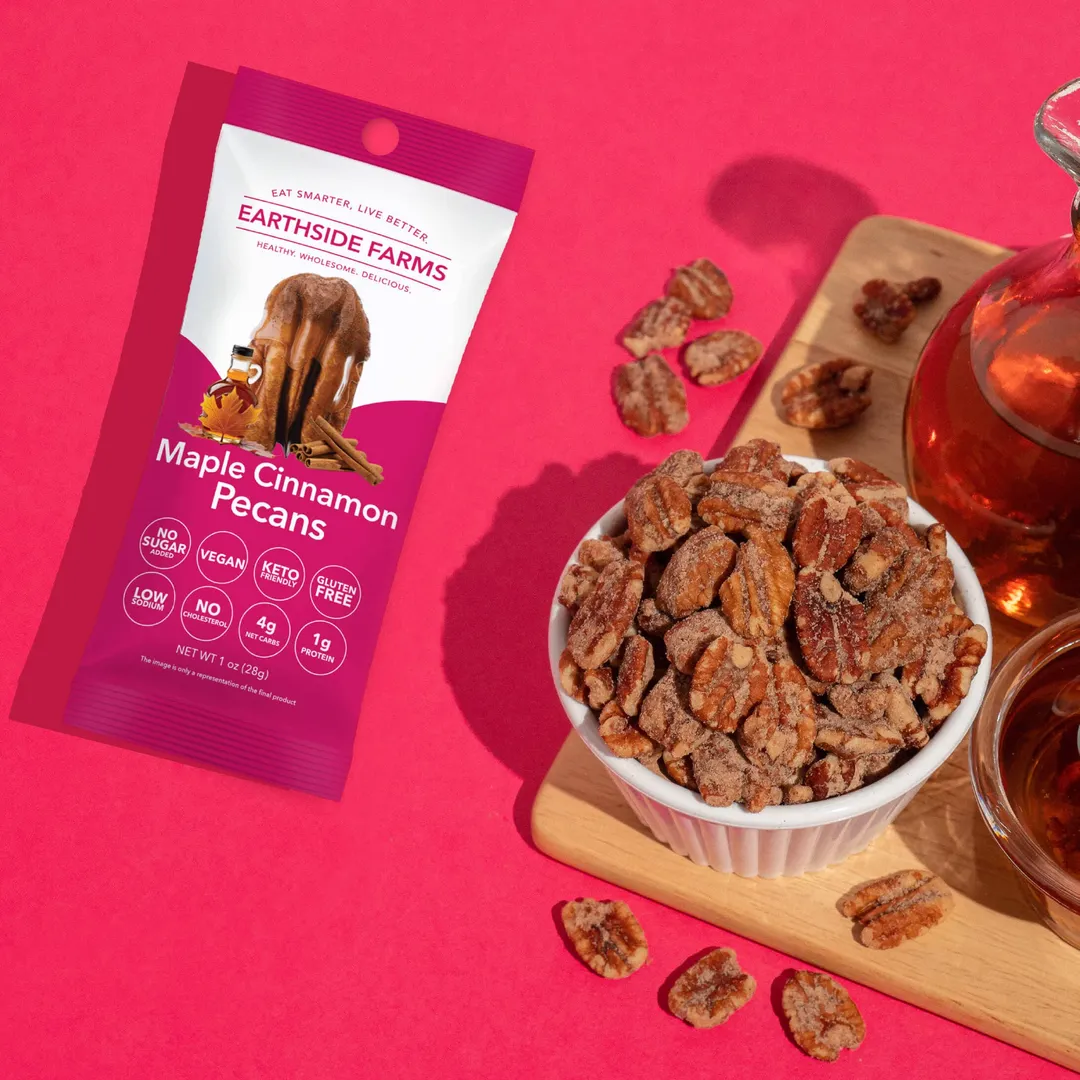 Earthside Farms Maple Cinnamon Pecans 1 oz