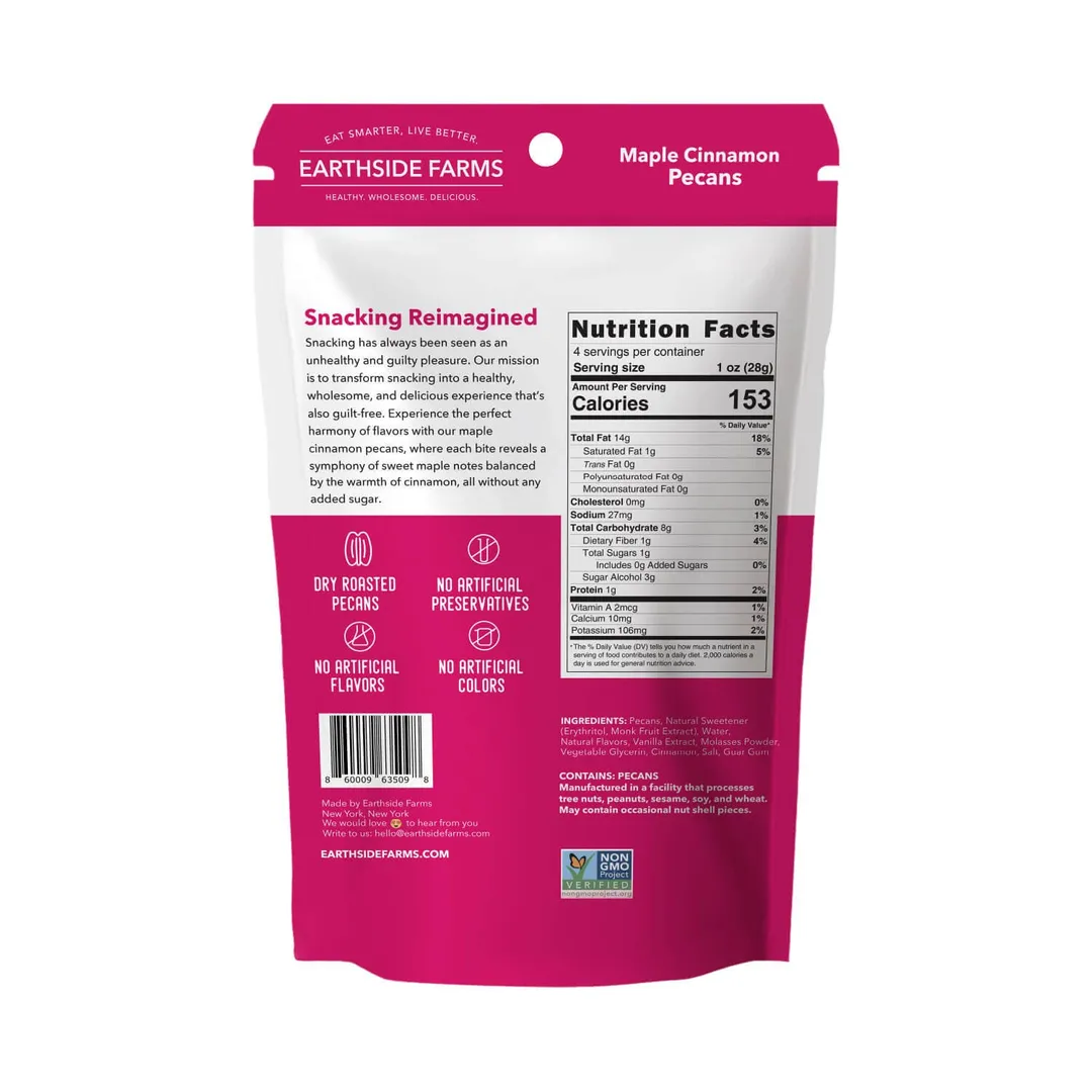 Earthside Farms Maple Cinnamon Pecans 4oz