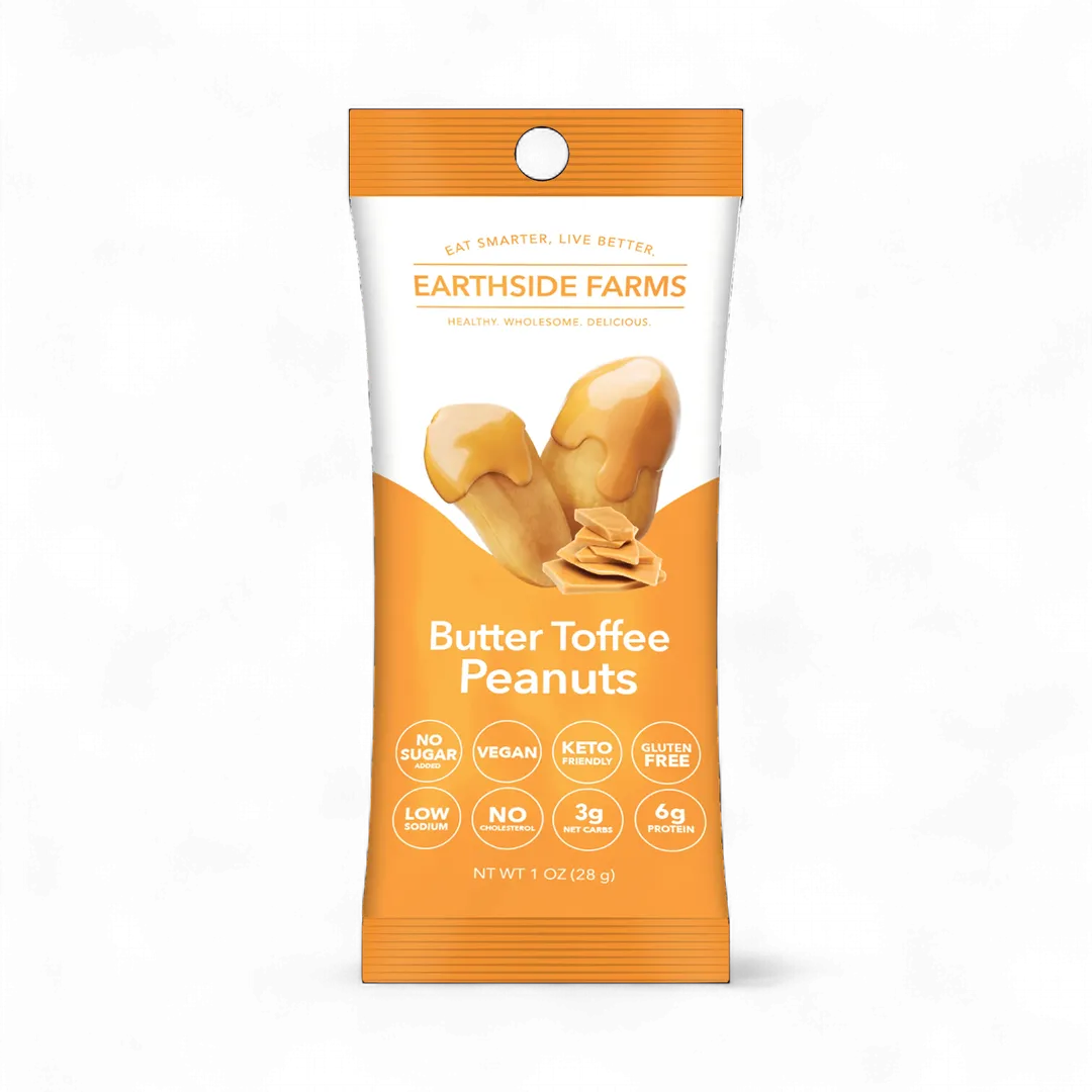 Earthside Farms Butter Toffee Peanuts 1 oz