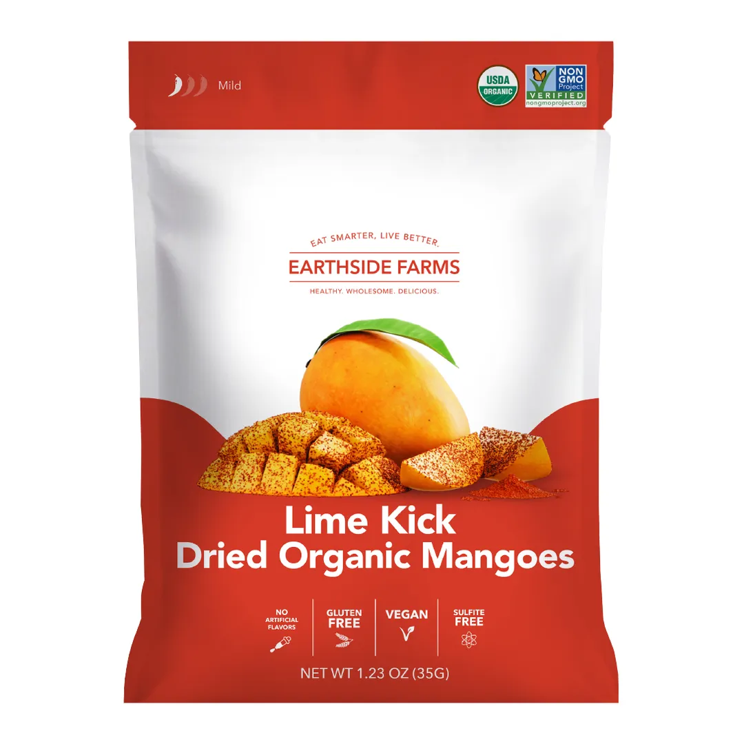 Earthside Farms Lime Kick Dried Organic Mangoes 1.23oz 