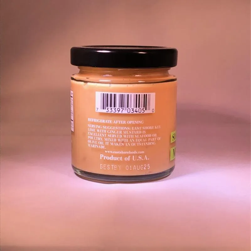 East Shore Mustard - Key Lime with Ginger Mustard (5 oz)