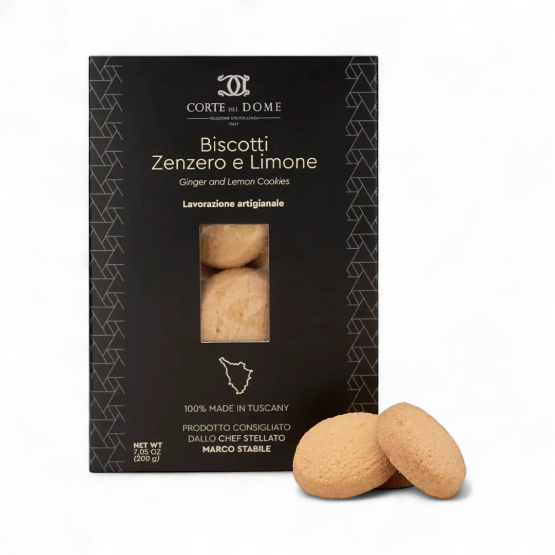 (PRE-ORDER) Corte del Dome Ginger and Lemon Cookies in box, 7.05 oz