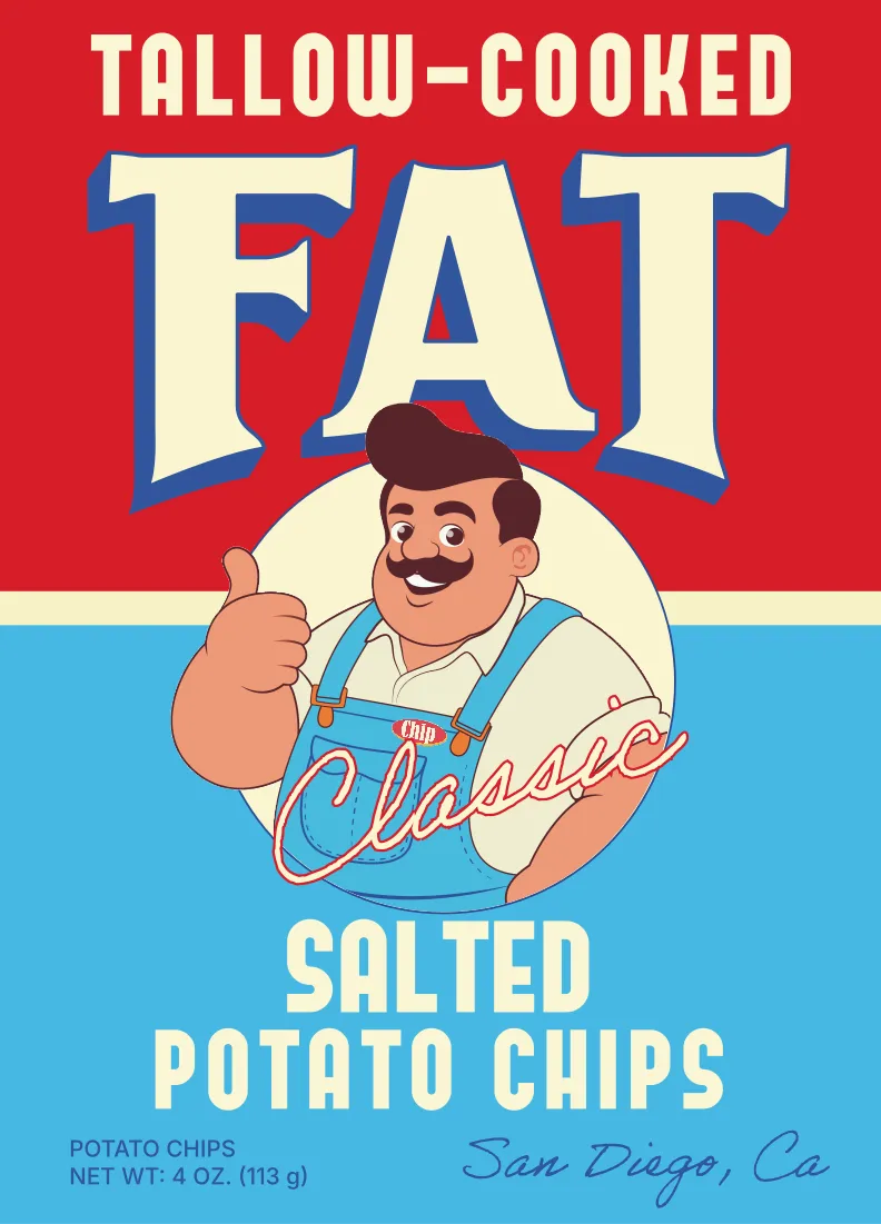 FAT Chips 4oz "Trifecta!"  (Beef tallow chips)