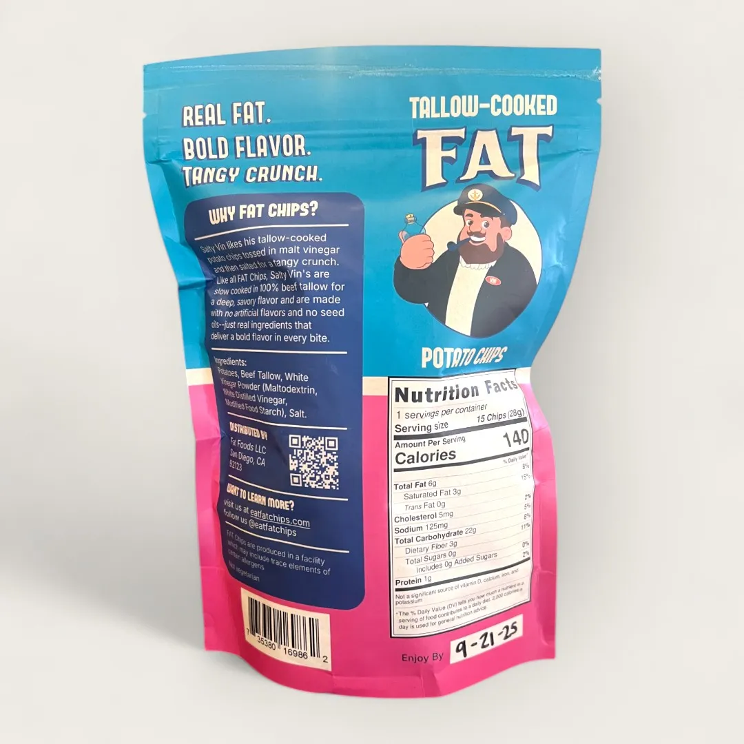 Salty Vin’s FAT Chips, 4oz  (Beef tallow chips)