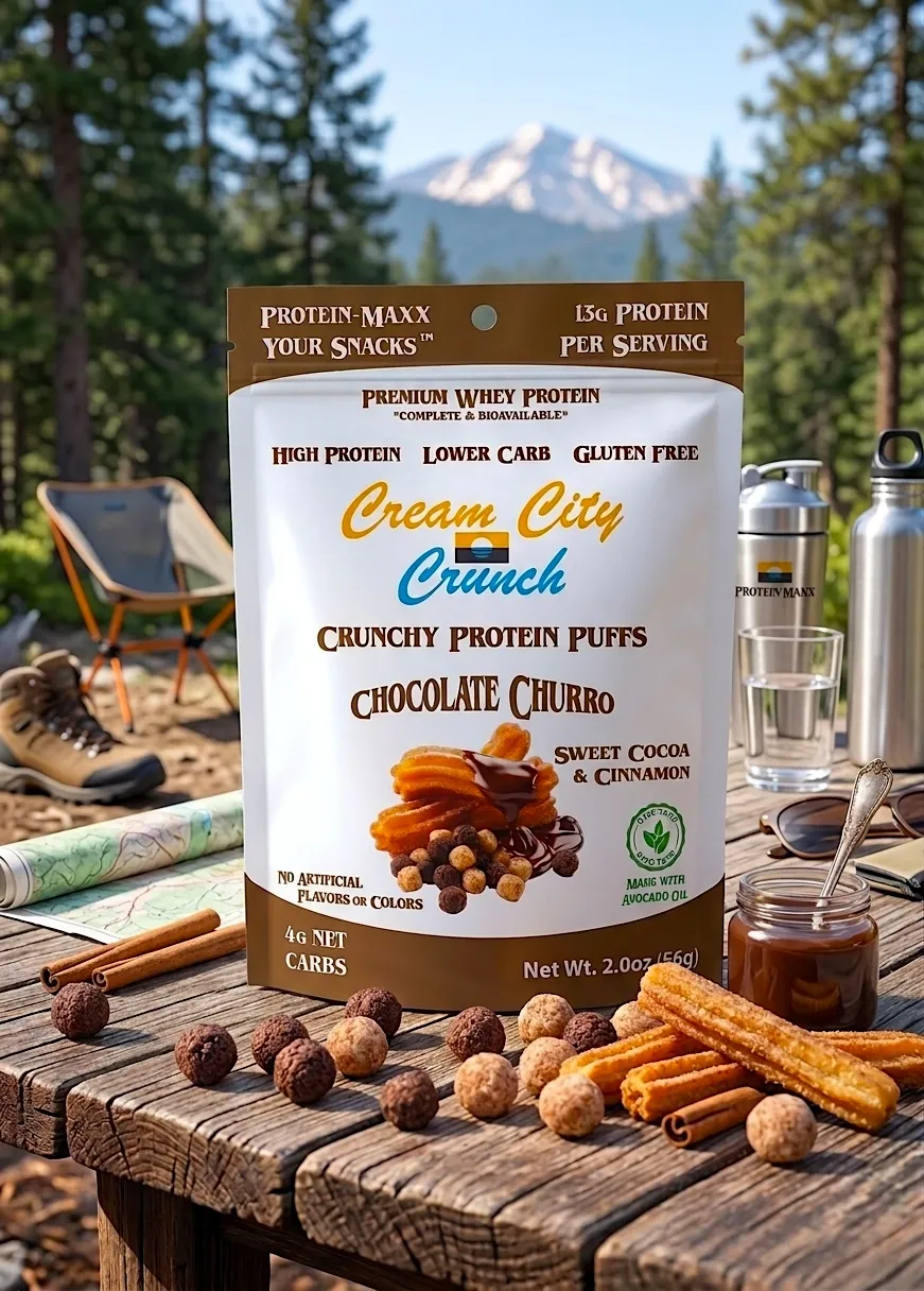 Chocolate Churro Protein Puffs