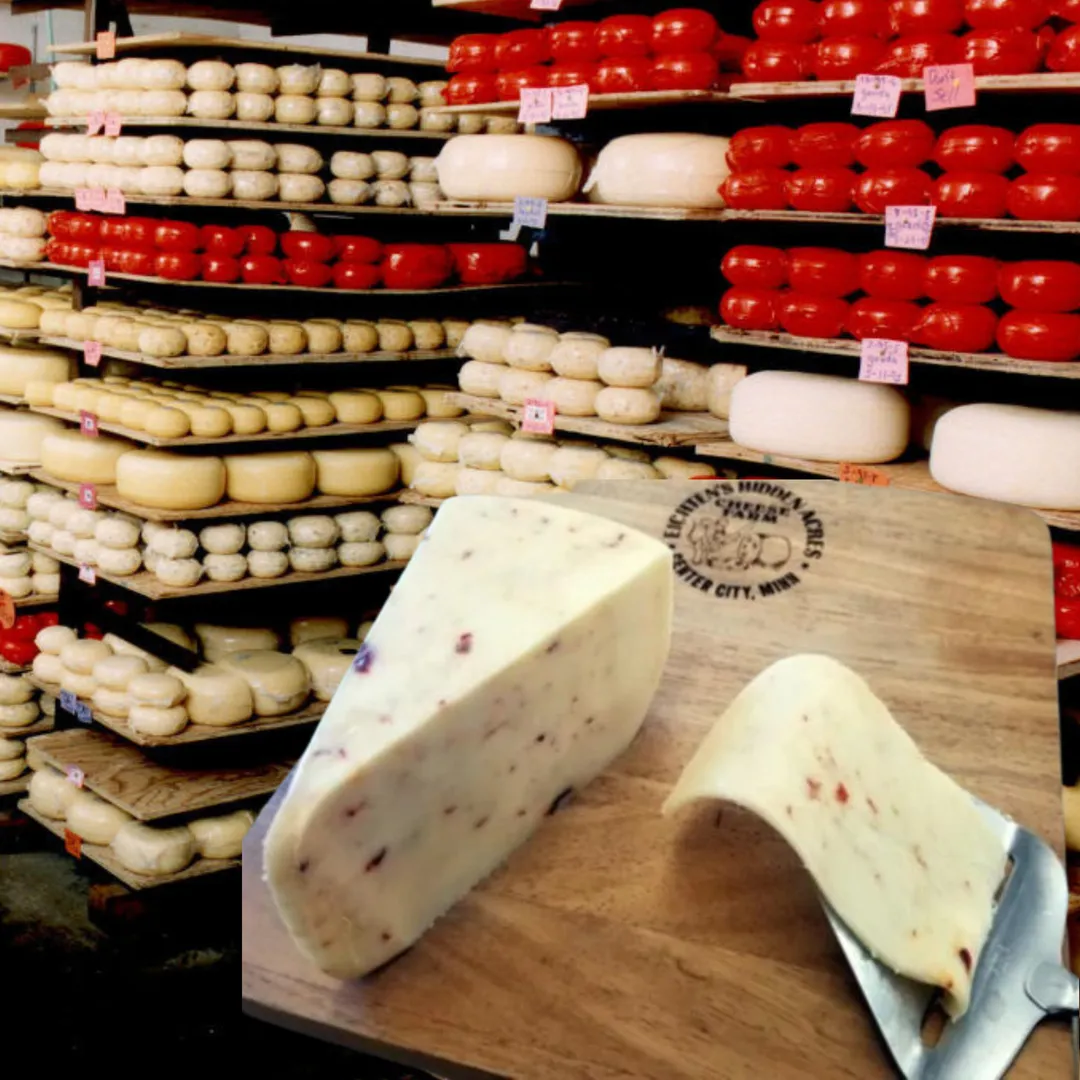 Cranberry Chipotle Pepper Gouda Cheese Wedge