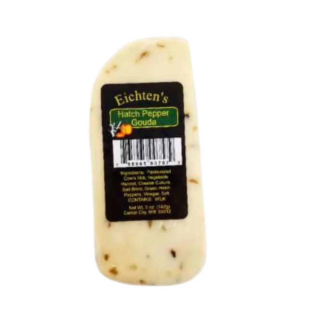 Hatch Pepper Gouda Cheese Retail 5 oz Wedge