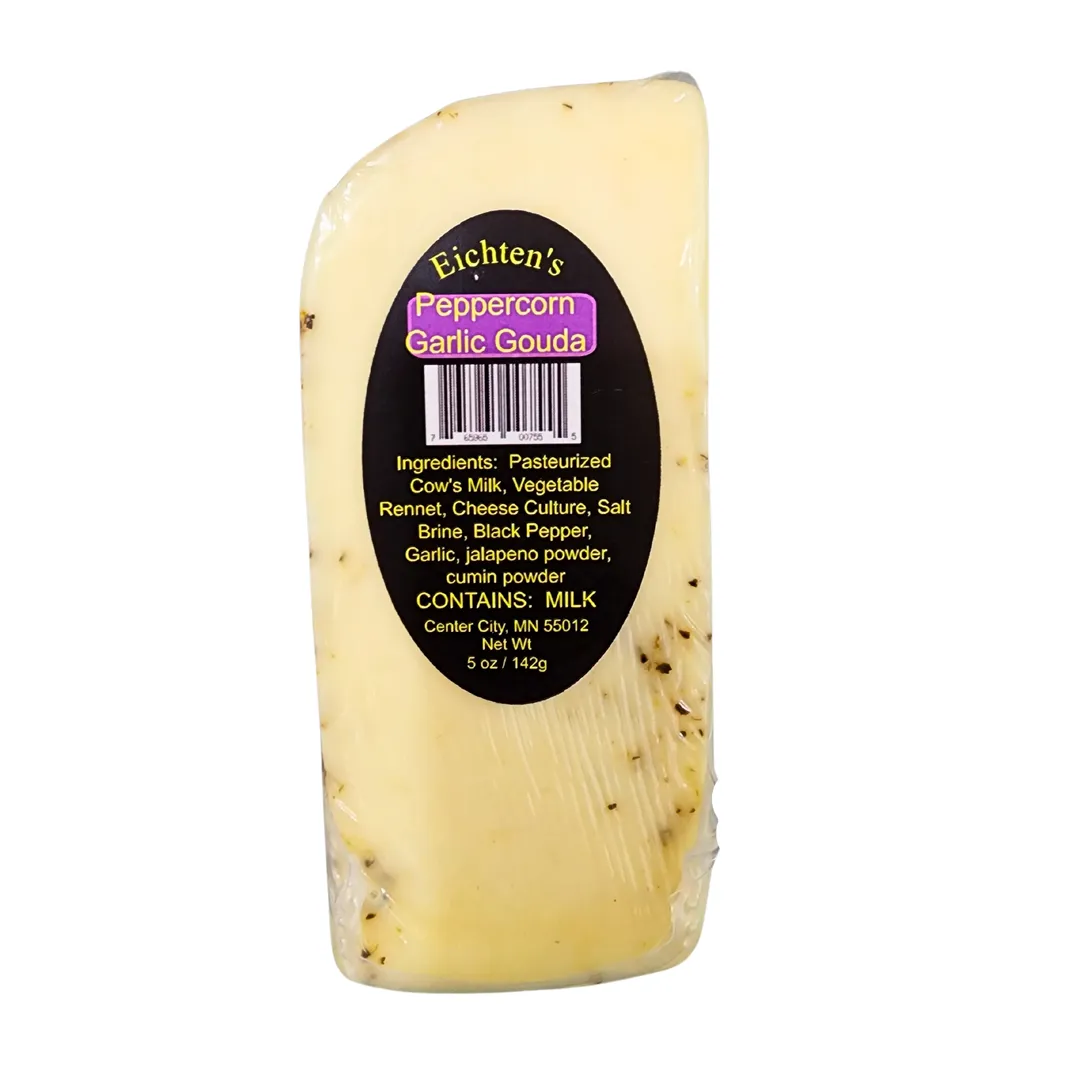 Peppercorn Garlic Gouda Cheese Wedge