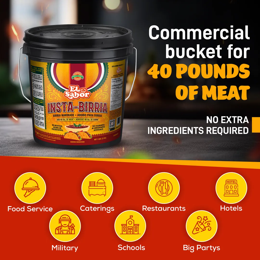 Gourmet Birria Mix | Instabirria 1 Gallon Bucket