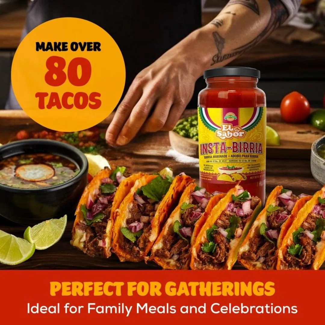 Gourmet Birria Mix | Instabirria 32 Fl oz Glass Jar