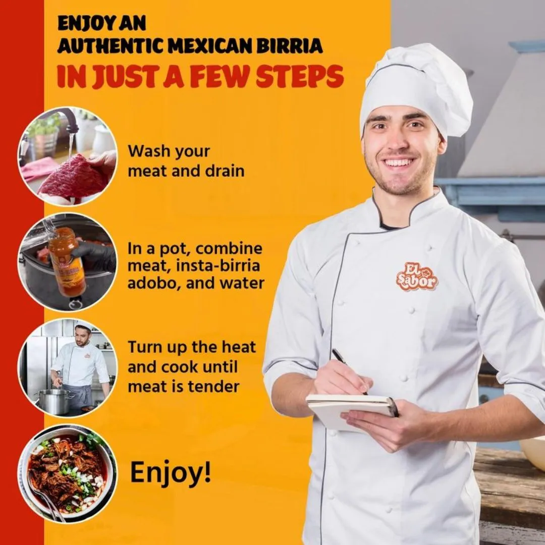 Gourmet Birria Mix | Instabirria 32 Fl oz Glass Jar