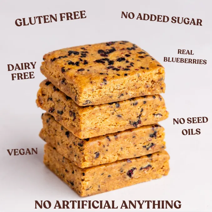 Blueberry Muffin Blondie Protein Brownies