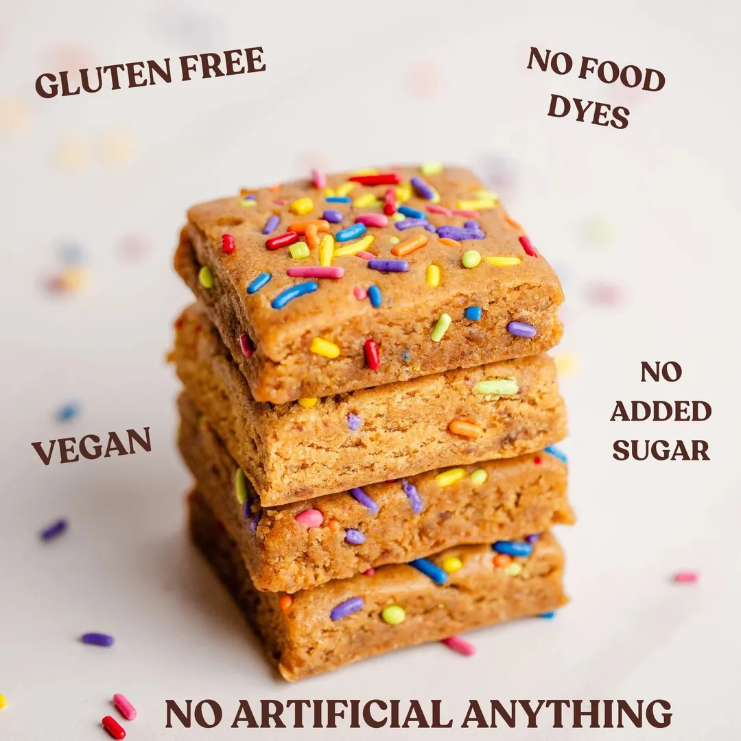 Birthday Cake Blondie Protein Brownie