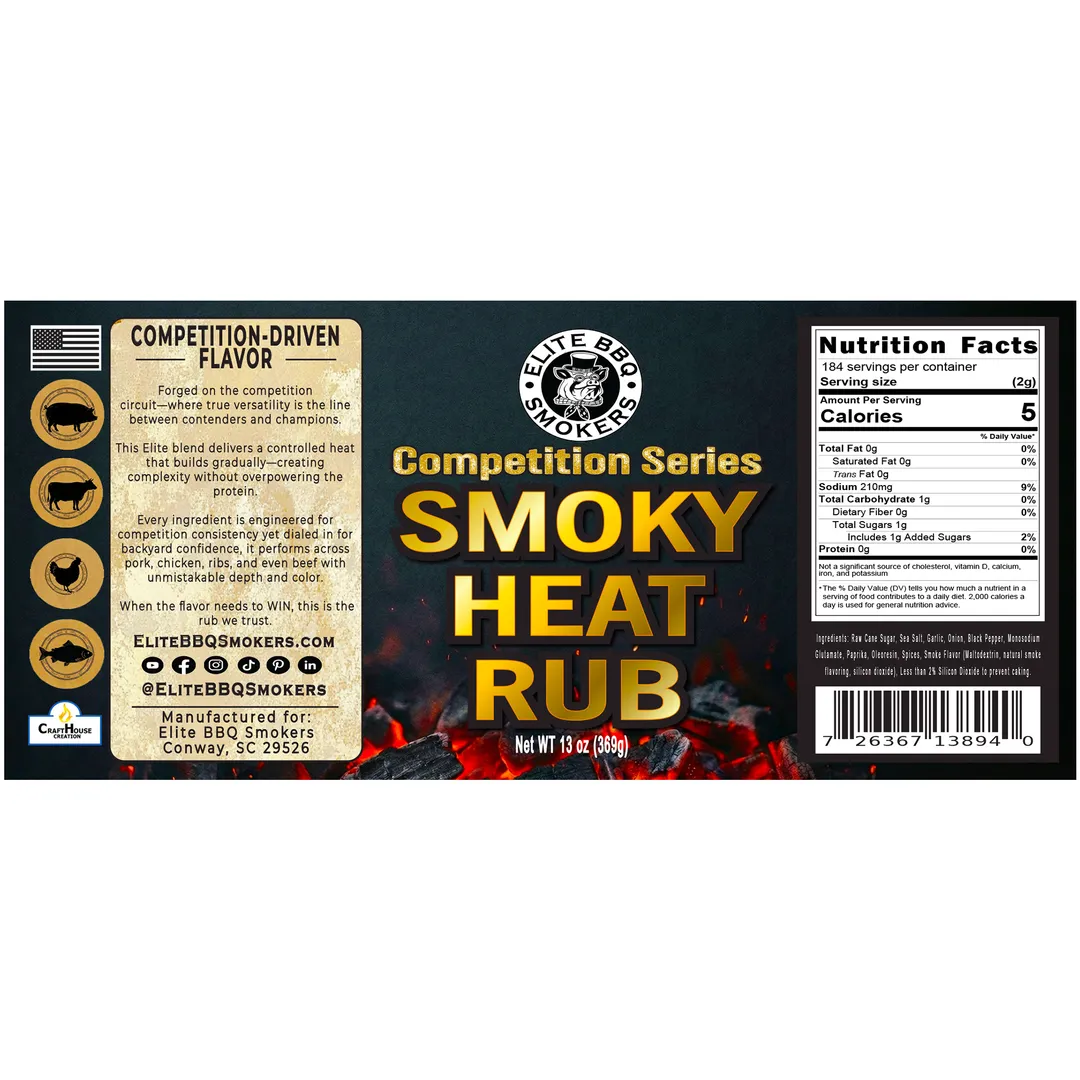 Elite BBQ - Smoky Heat Rub – Competition-Grade Seasoning