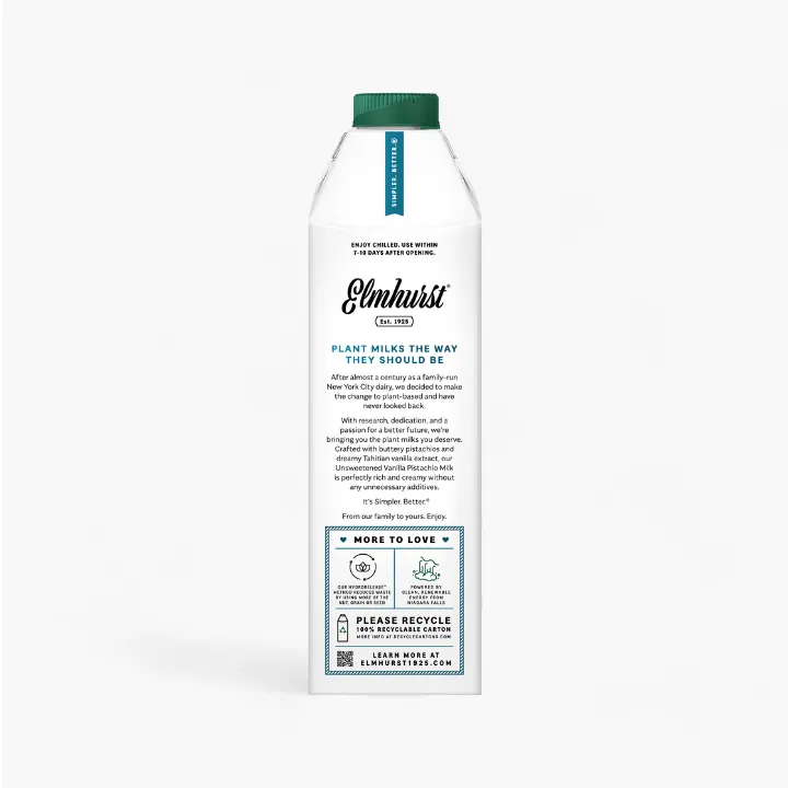 NEW Unsweetened Vanilla Pistachio Milk, 32oz [6-Pack]