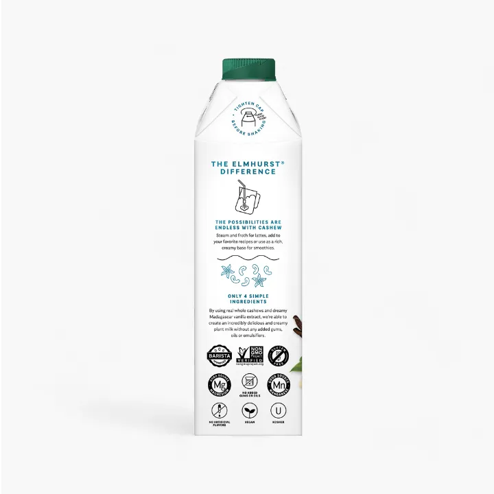 NEW Unsweetened Vanilla Cashew Milk, 32oz [6-Pack]